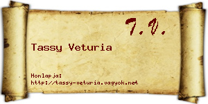 Tassy Veturia névjegykártya